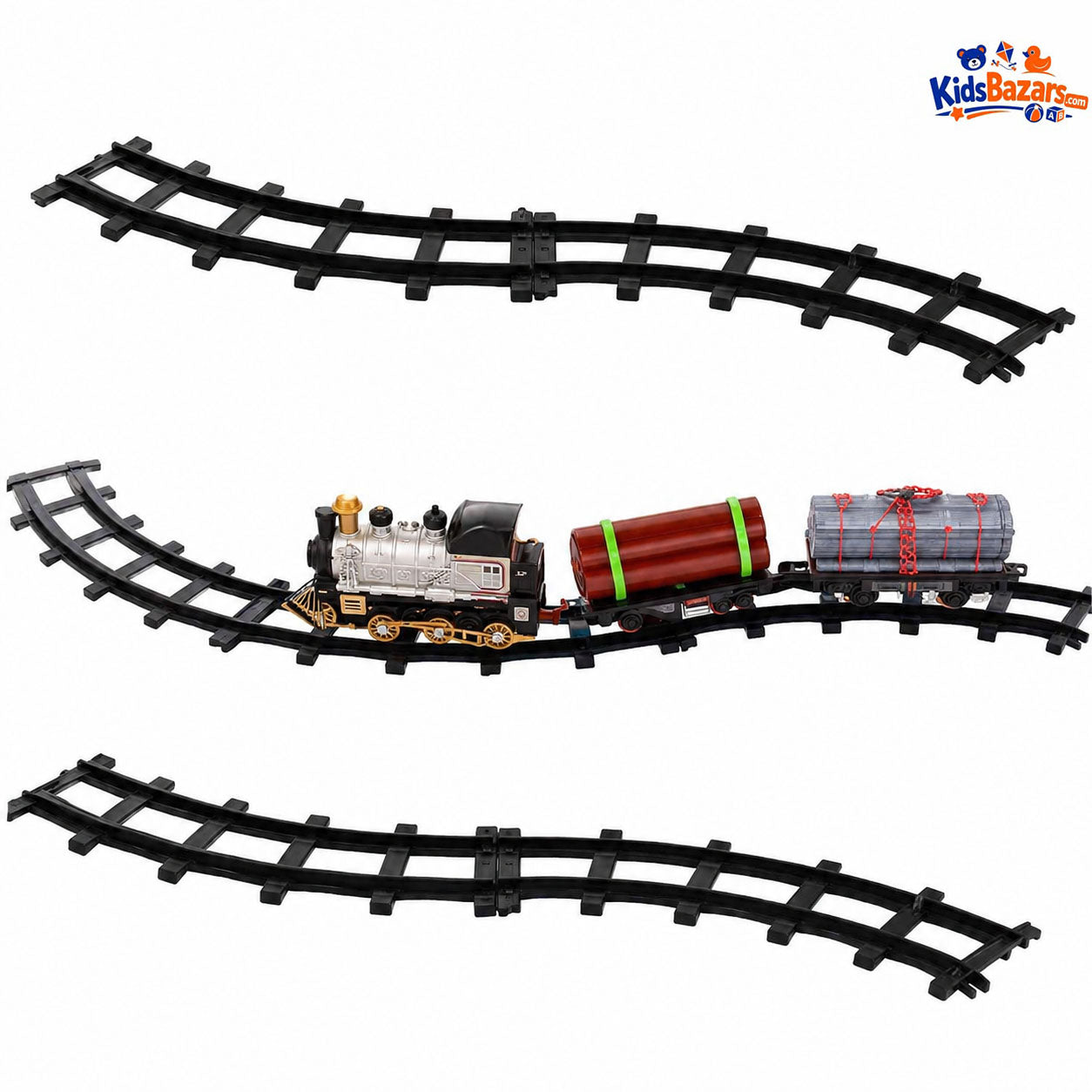 Kids Western Express Train Set Round Track – Light & Sound Toy for Children