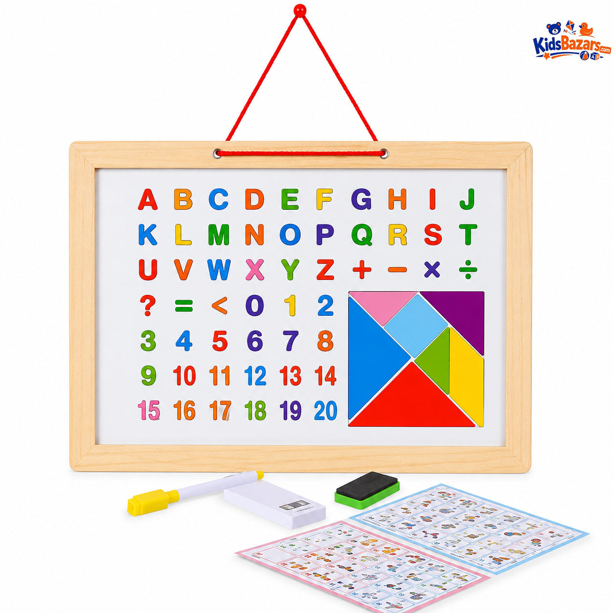 Double-Sided Small Blackboard Whiteboard Hanging Wall Magnetic Message Drawing Board Children