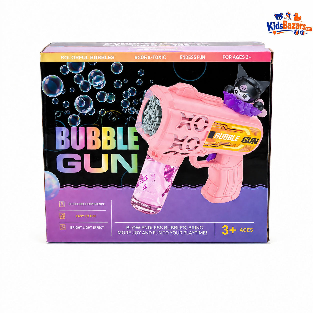 Kids 40 Holes Bubble Blaster Toy | Electric Bubble Machine with LED Lights