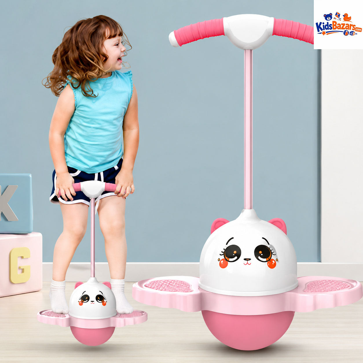 Pogo Ball with Handle Exercise, Happy Growing Taller