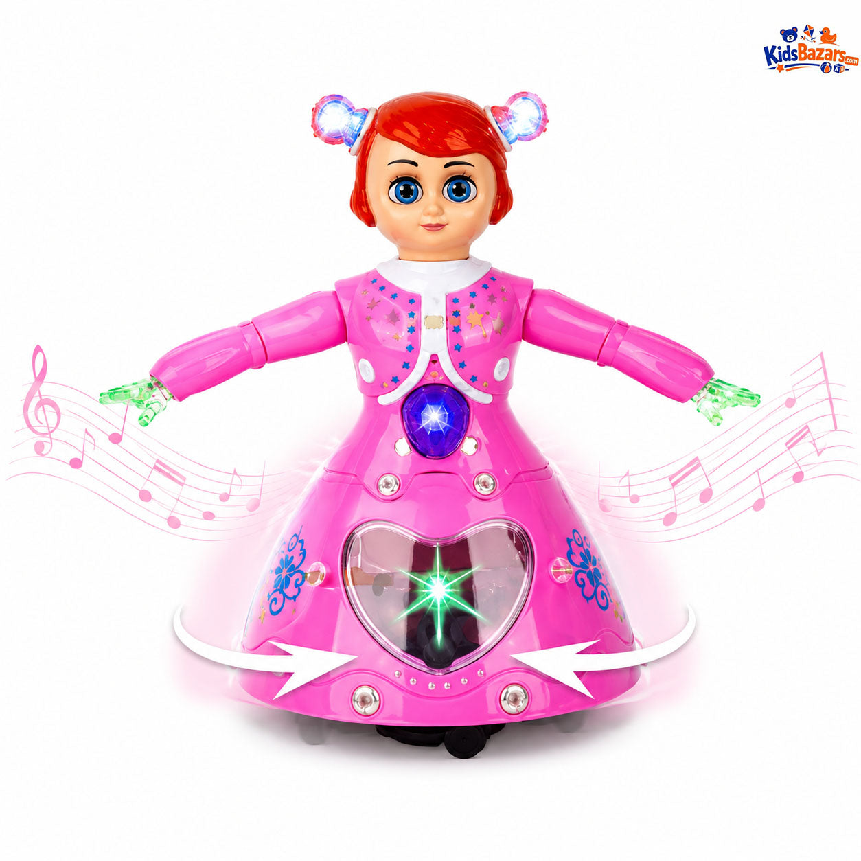 Kids Toys Dolls 3D Light 360 Degree Movement Dance Princess Doll