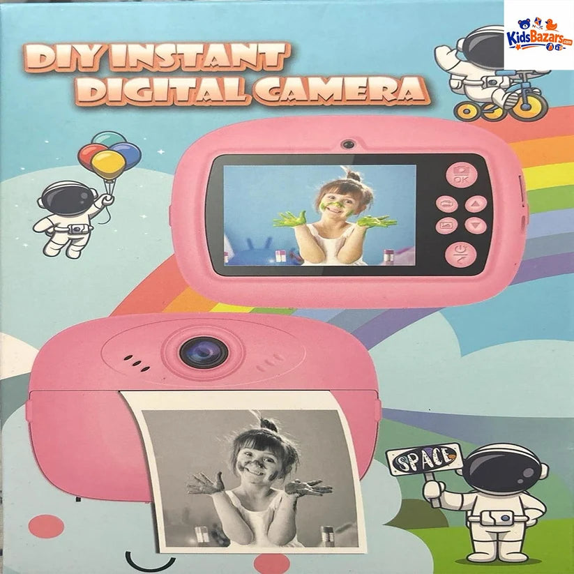 Diy Instant Digital Print Camera for Kids (Random Design)(Pack Of 5/10)(Prepaid Only)