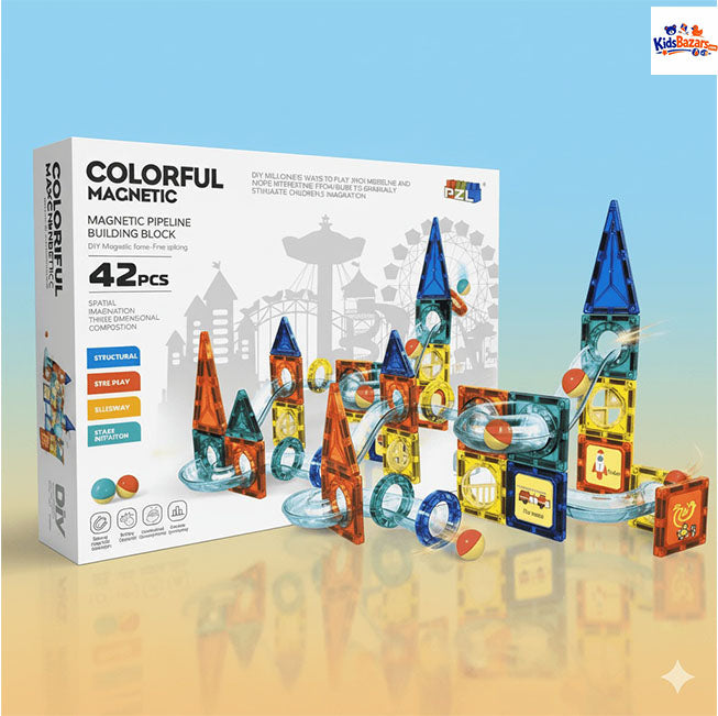 Magnetic Building Tiles Set (73 Pcs) | STEM Educational