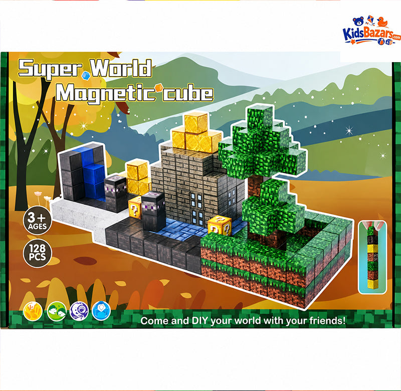Planet T: super world magnetic cube building set (XC-B46) 128 pc