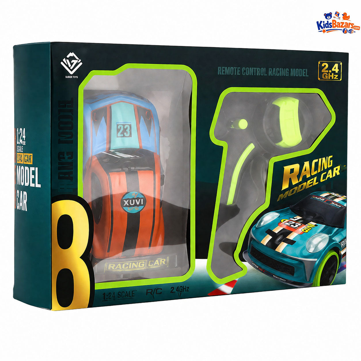 2.4GHz remote control racing car model, likely from the brand VP Toys