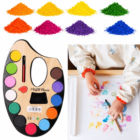 12-Color Watercolor Paint Set for Kids & Artists – Easy Blend & Bright Colors