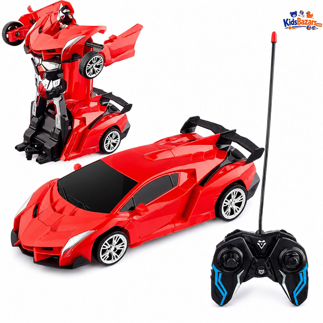 Remote Control Car Rc Transformed Robot Cars 360 Rotation Rechargeable Kids Toy Car