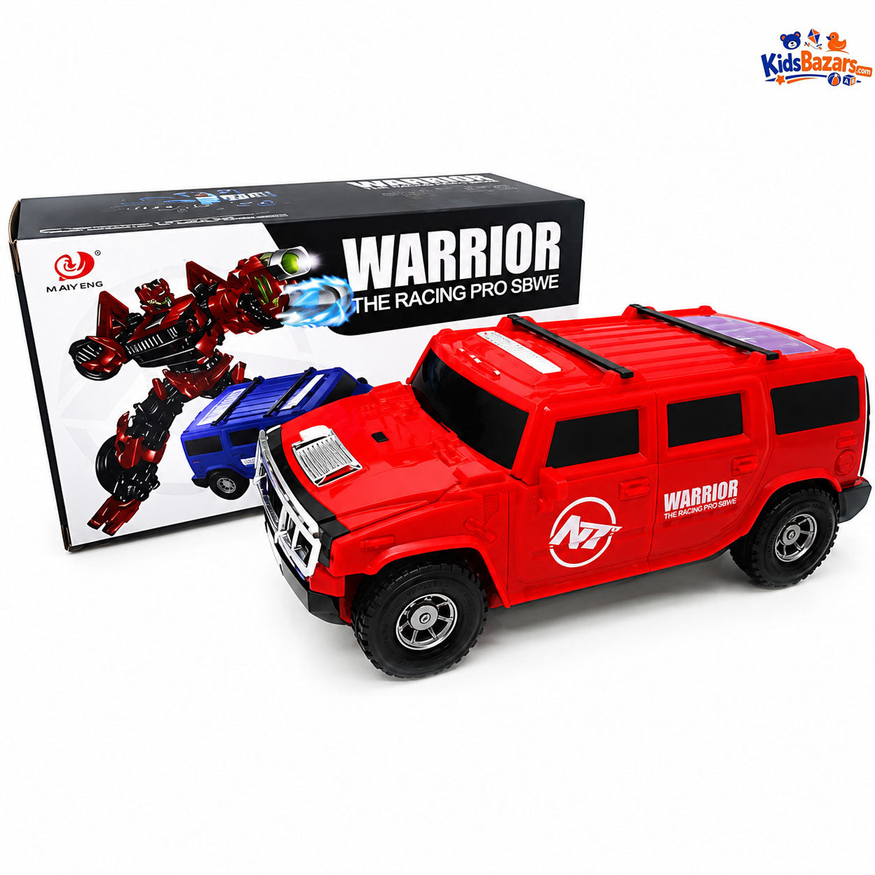 Warrior The Racing Pro SBWE toy by Aojia Toys transforms automatically between a SUV and a robot