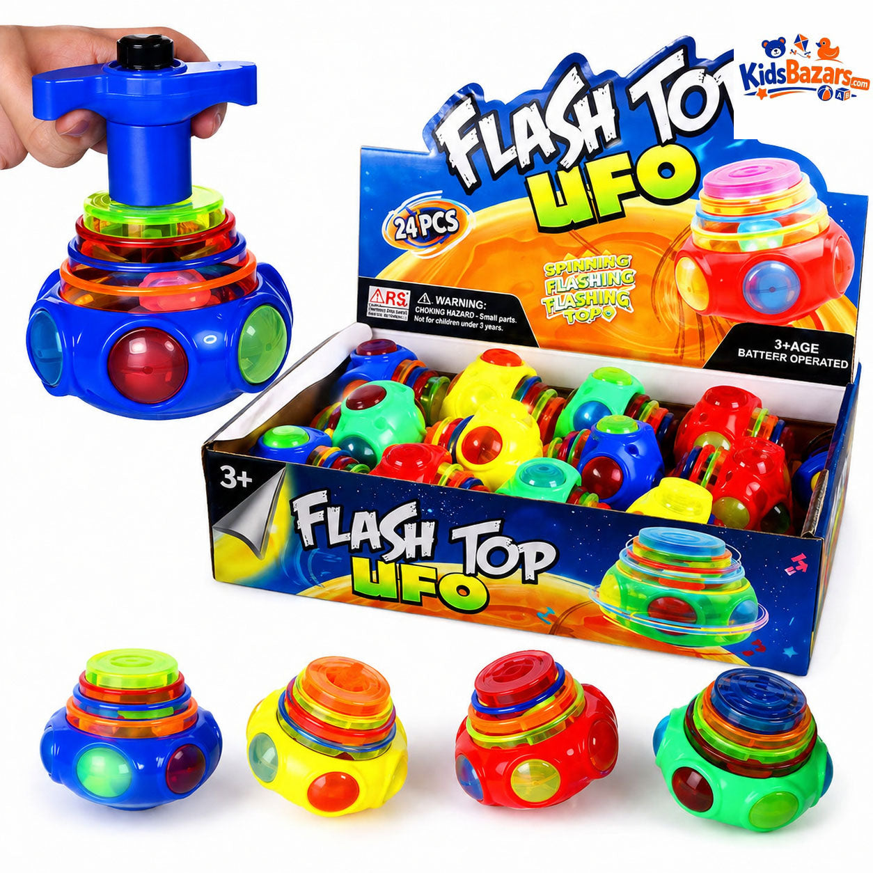 Flash Top UFO LED Light-Up and music Spinning Top Toy for Kids | Colorful Flashing Gyro Spinner