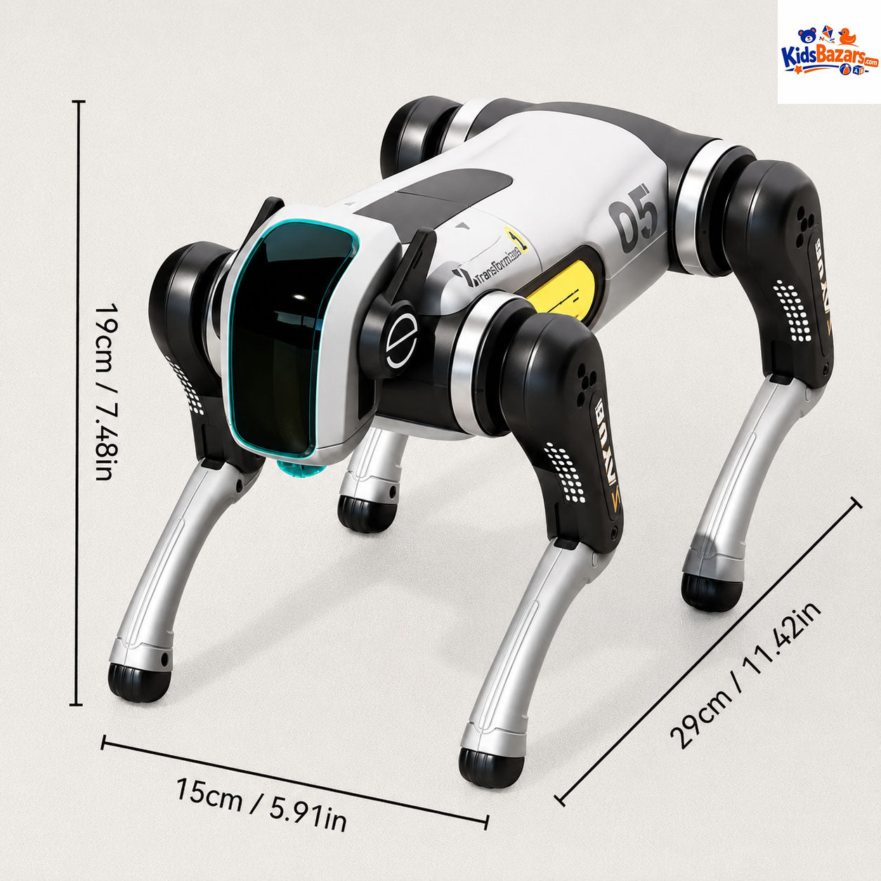 AI Smart RC Robot Dog Toy with Gesture Control, Programming Mode, Music, Lights & Stunt Actions