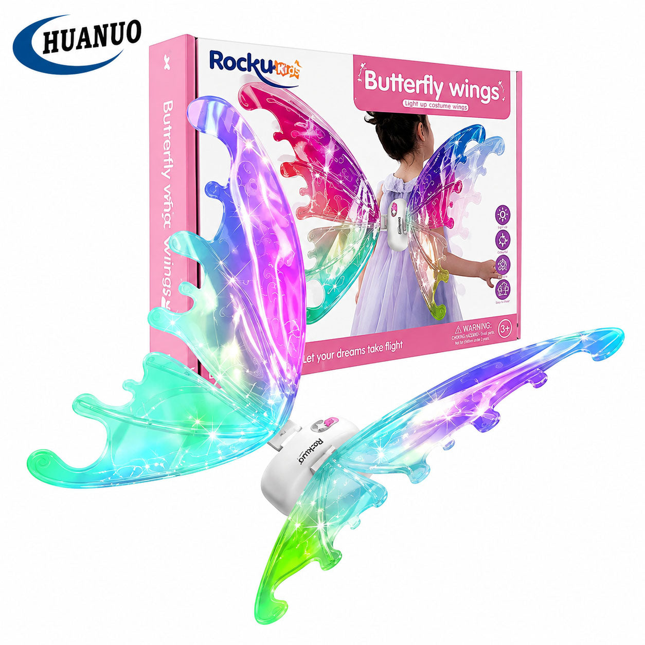 Electric Butterfly Flapping Bee Wings Toy for Kids – Light-Up Flying Fun Toy