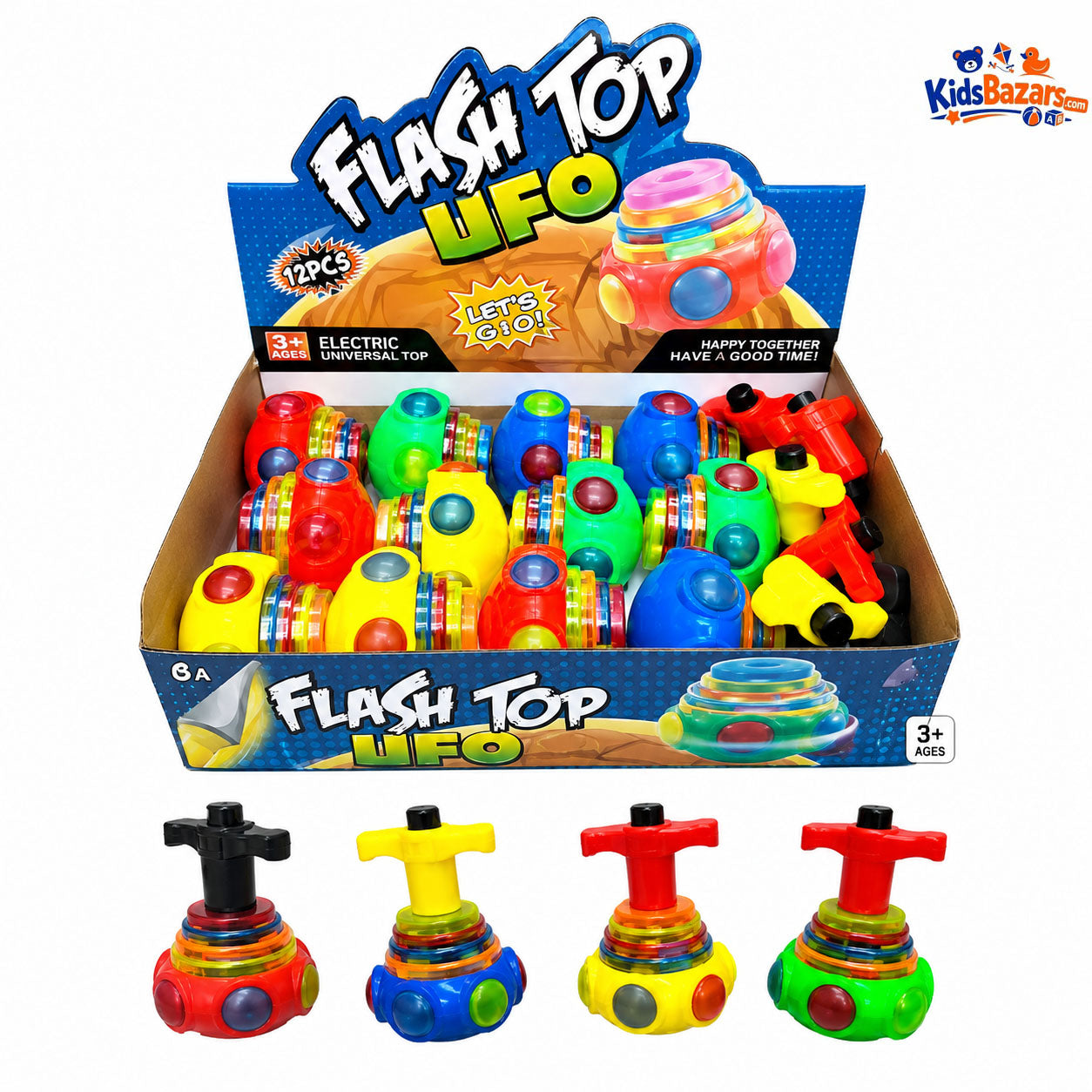 Flash Top UFO LED Light-Up and music Spinning Top Toy for Kids | Colorful Flashing Gyro Spinner