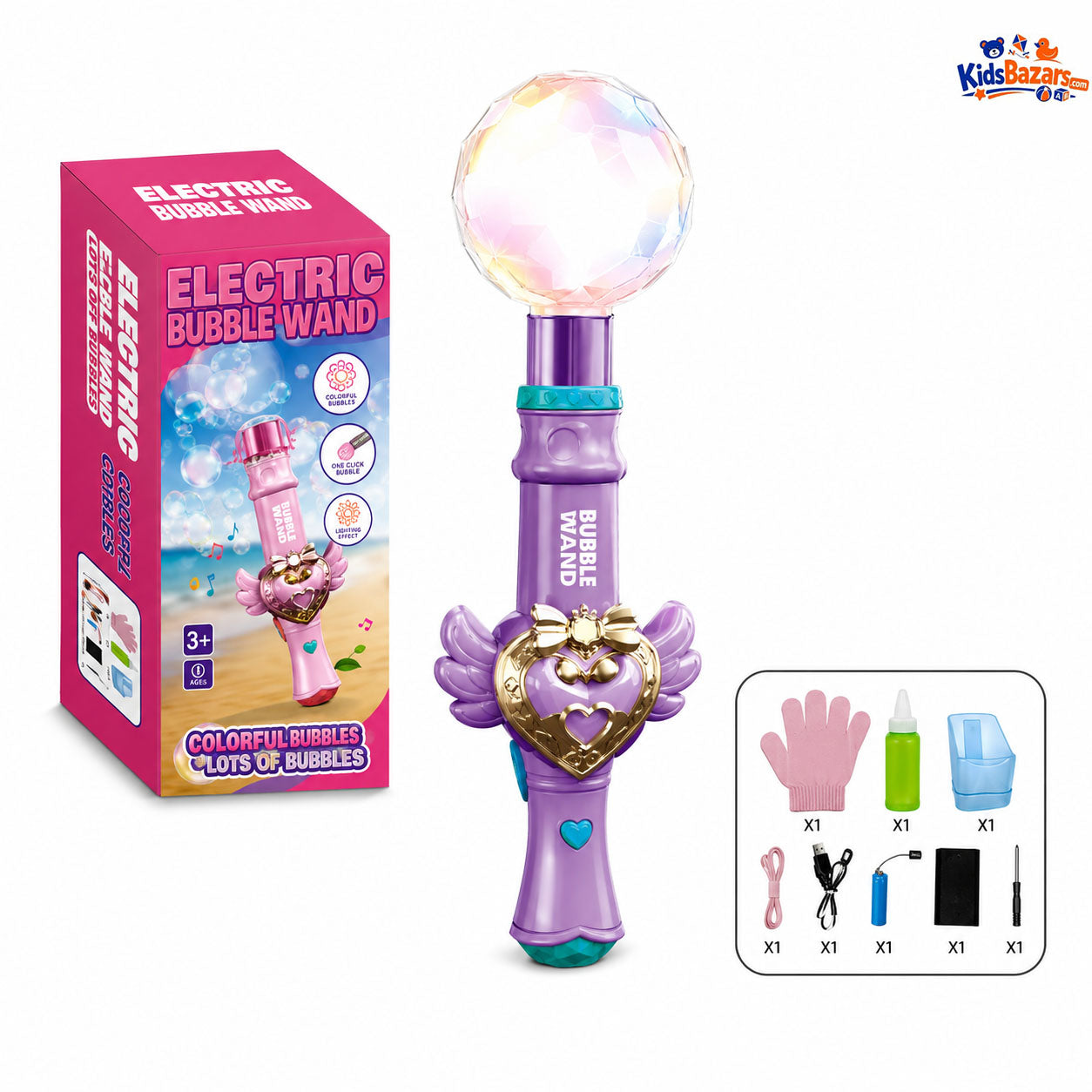 Electric Princess Wand Colorful Smoke Bubble Stick
