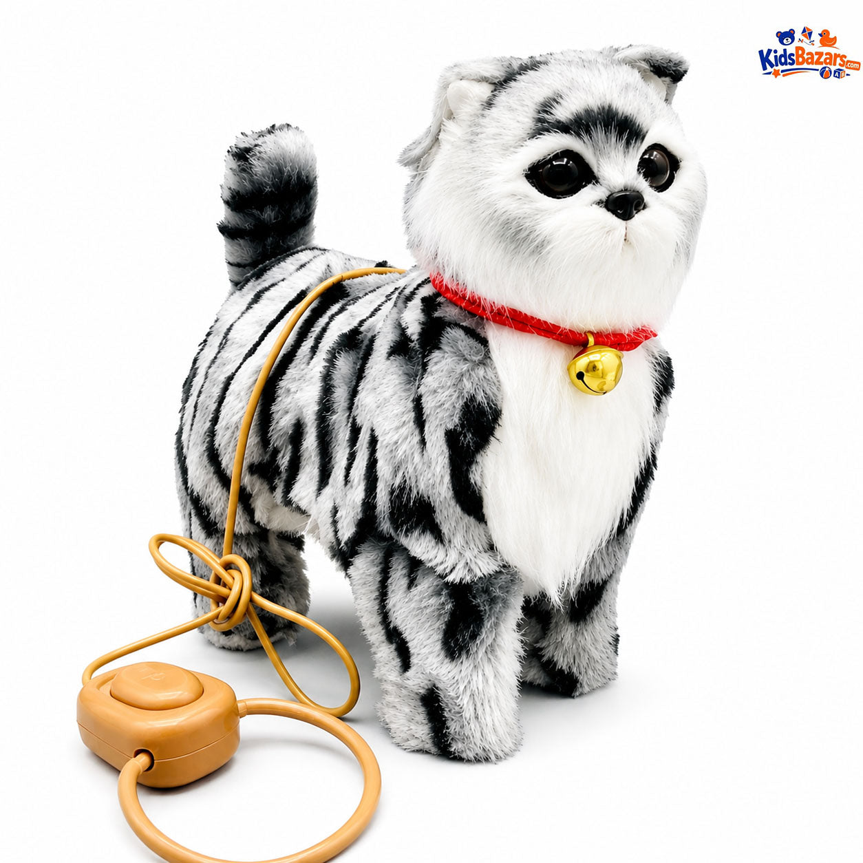 Interactive Walking Cat Toy with Sound & Tail Movement | Realistic Plush Kitten Toy for Kids
