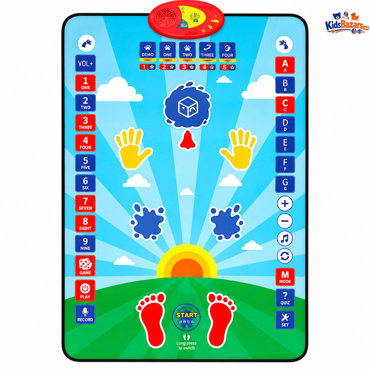 Educational Prayer Mat for Kids – Interactive My Salah Sajadah | Touch & Sound Islamic Learning Prayer Mat with 7 Languages