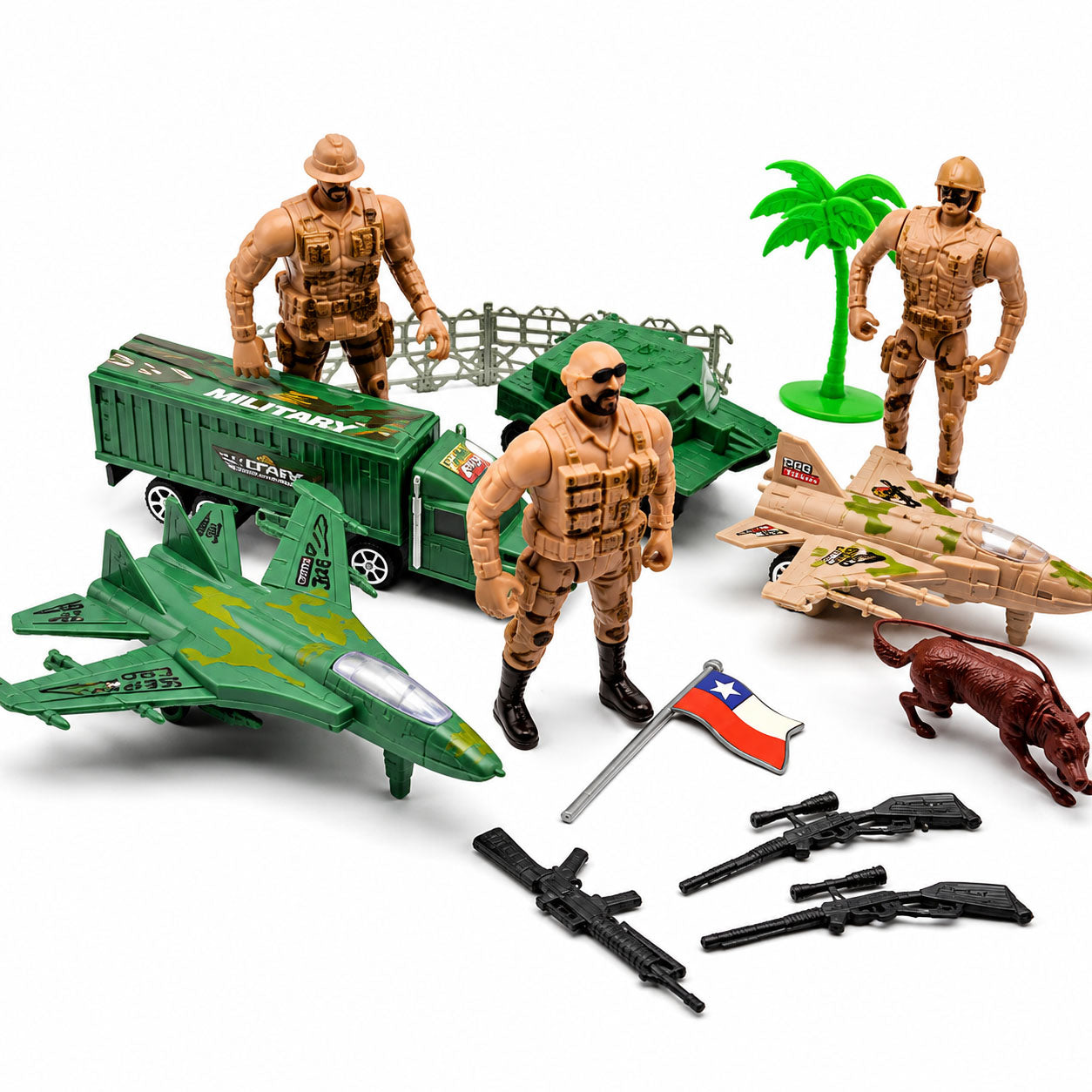 Kids Military Combat Play Set – Army Action Figures & War Accessorie