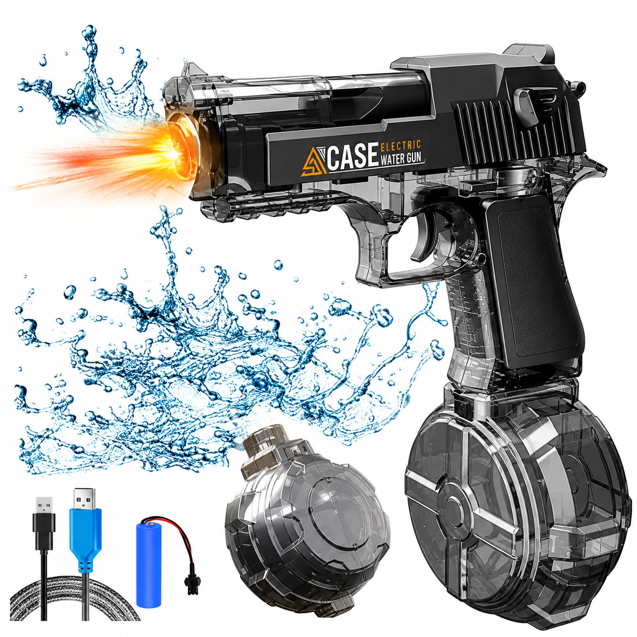 Electric Mini Water Gun with Continuous Spray & Recoil – Fun Kids Water Blaster