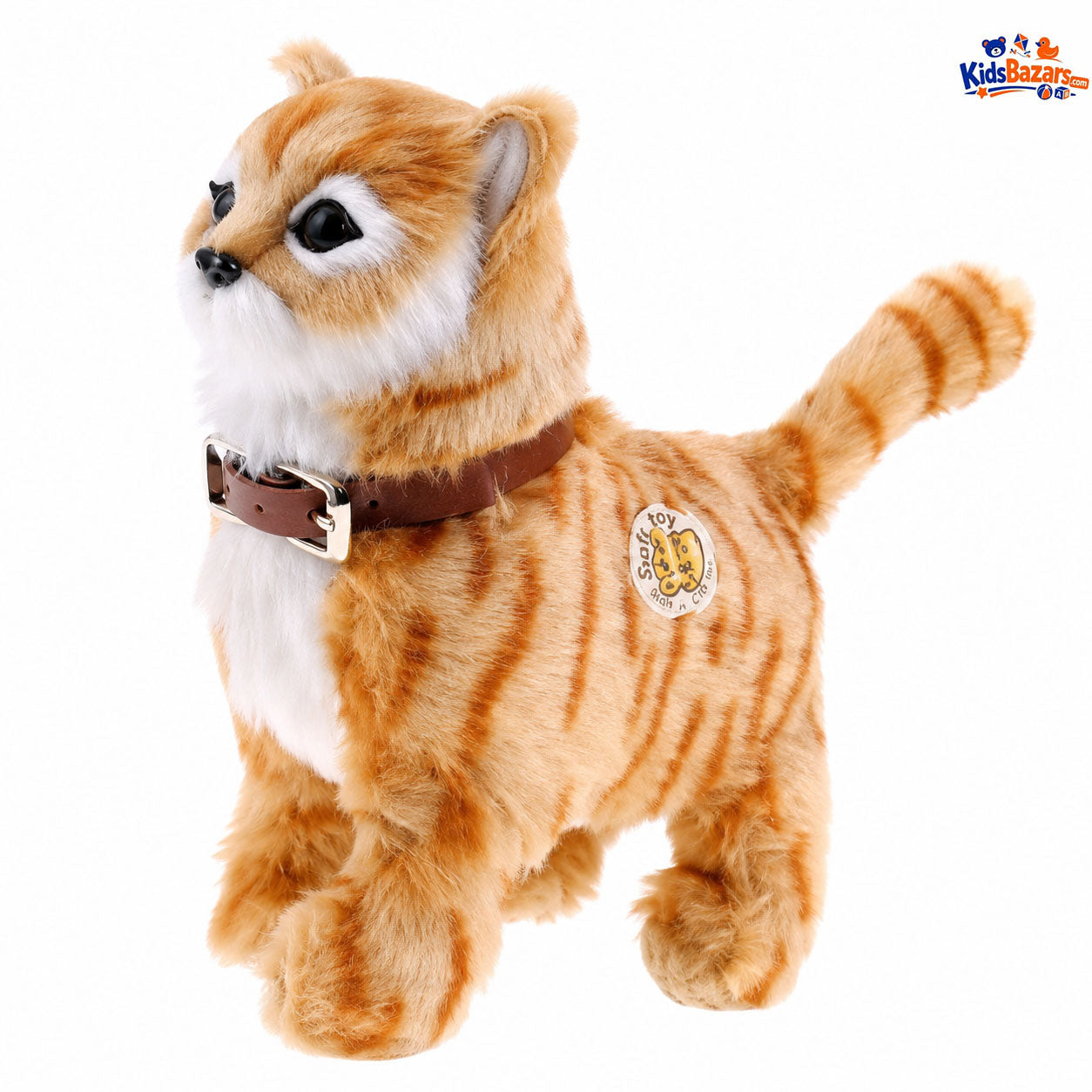 Interactive Walking Cat Toy with Sound & Tail Movement | Realistic Plush Kitten Toy for Kids