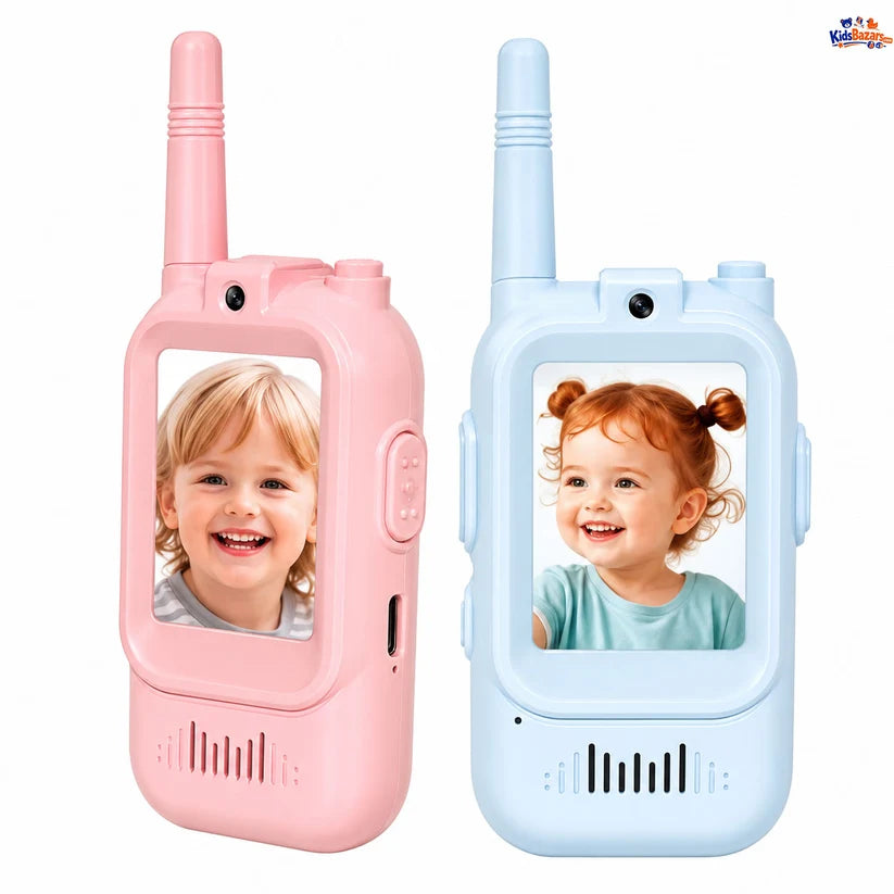 2Pcs Rechargeable Kids Video Walkie Talkie
