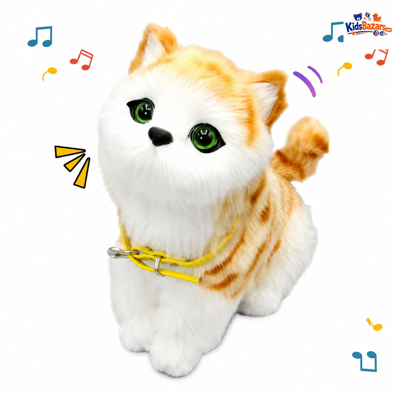 Interactive Walking Cat Toy with Sound & Tail Movement | Realistic Plush Kitten Toy for Kids