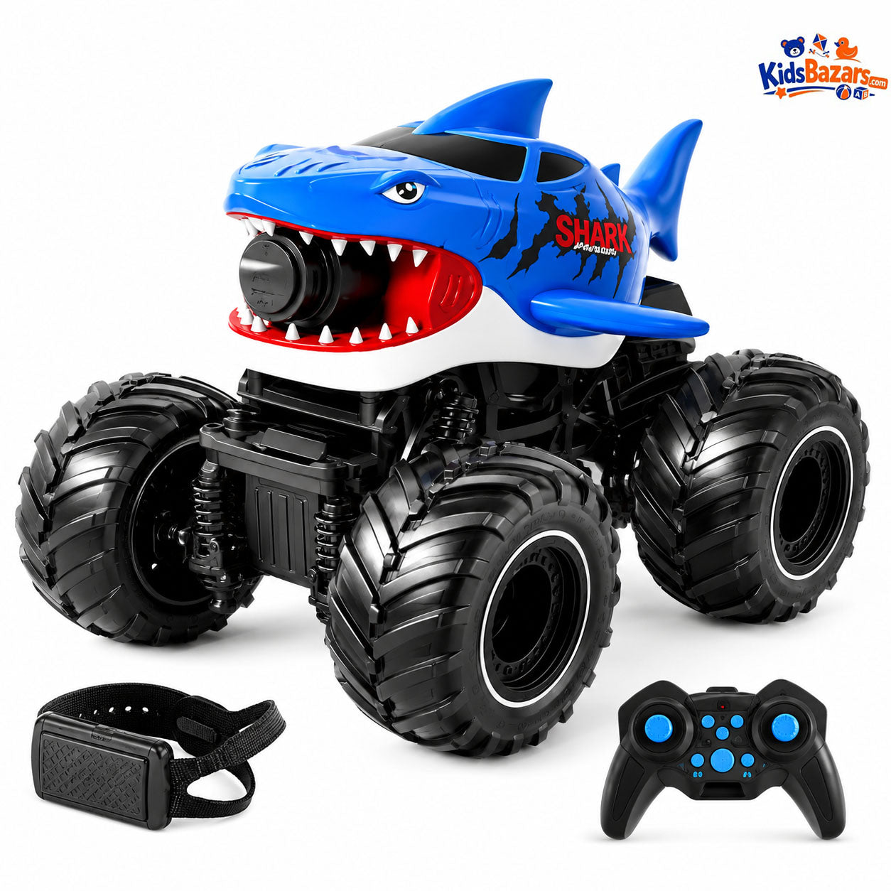 CONUSEA 2.4G Amphibious RC Car – Water Gun Stunt Truck & RC Boat (150ml Tank, Long Range