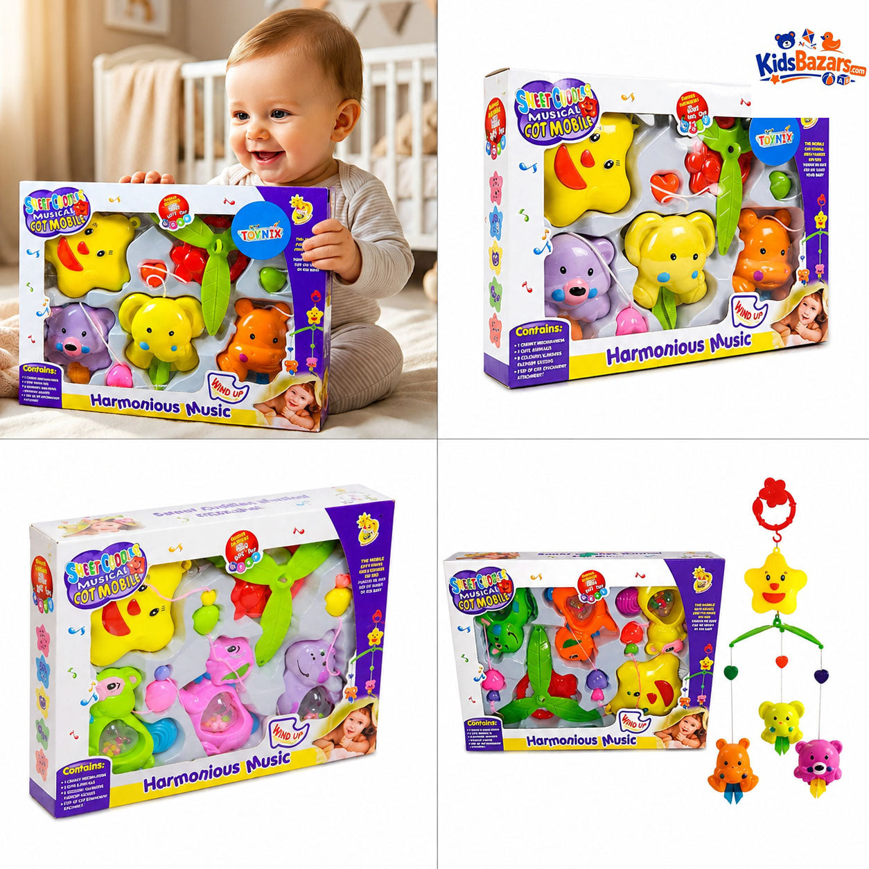 Sweet Cuddles Baby Musical Cot Mobile for Bed with Harmonious Music