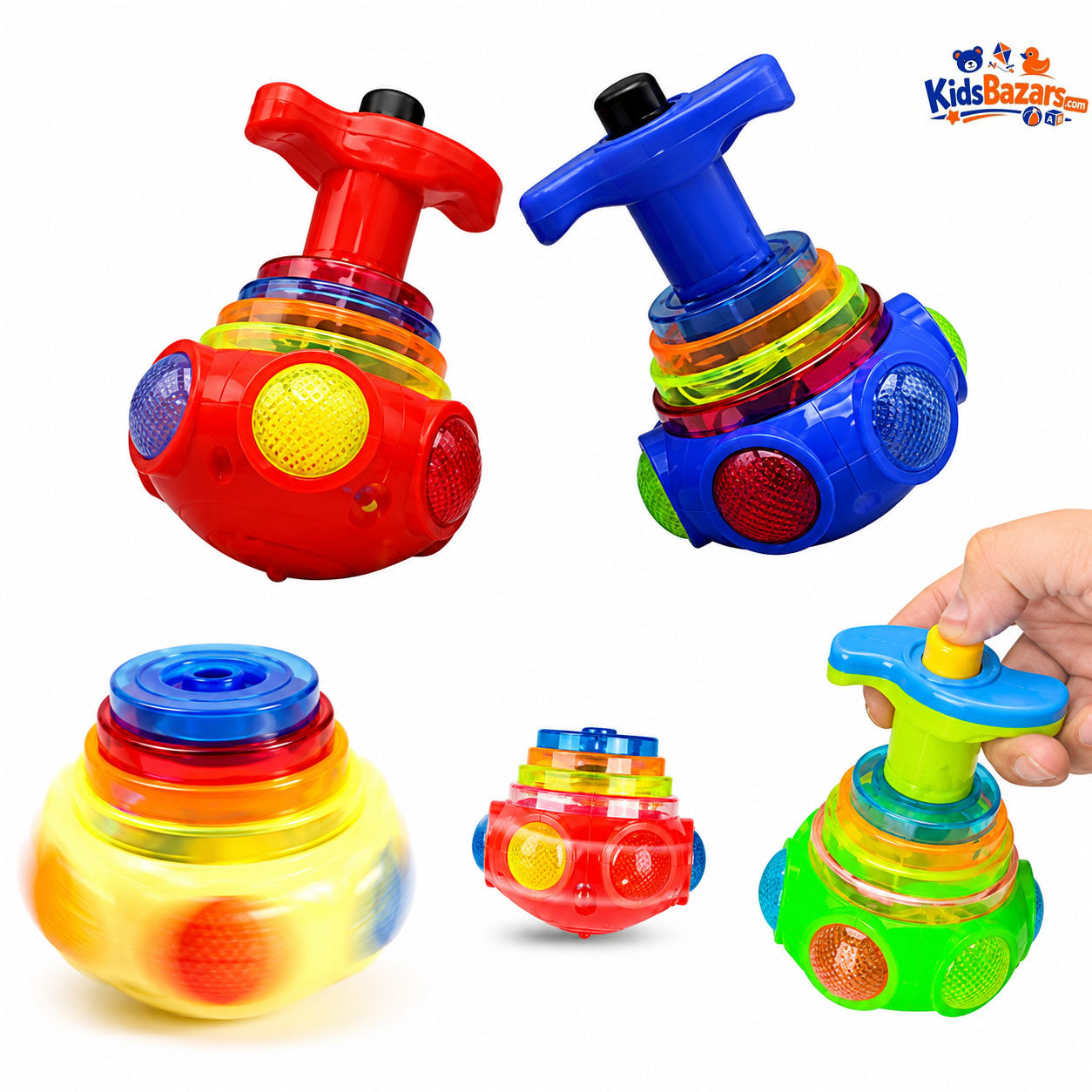 Flash Top UFO LED Light-Up and music Spinning Top Toy for Kids | Colorful Flashing Gyro Spinner