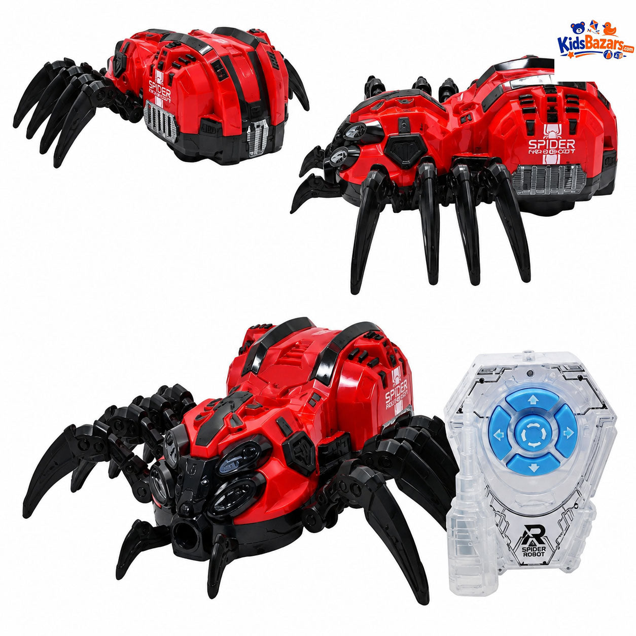 Remote Control RC Spider Toy with Mist Spray, Dancing Action, LED Lights & Music – Mechanical Crawling Spider Toy for Kids