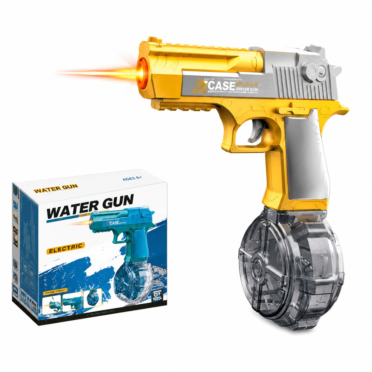 Electric Mini Water Gun with Continuous Spray & Recoil – Fun Kids Water Blaster