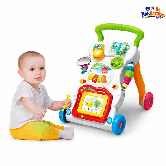 4-in-1 Kids Musical Baby Walker – Lights, Sound & Activity Learning Toy