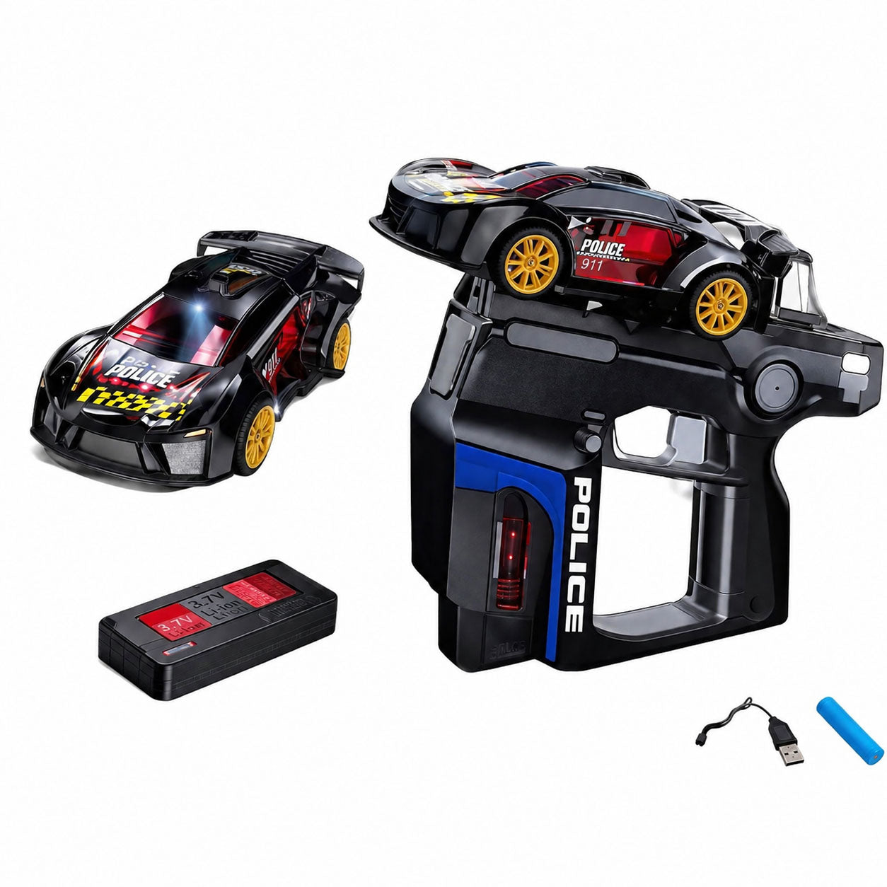 Toy Infrared Laser Gun & Remote Control Car – Racing & Shooting Battle Toy for Kids