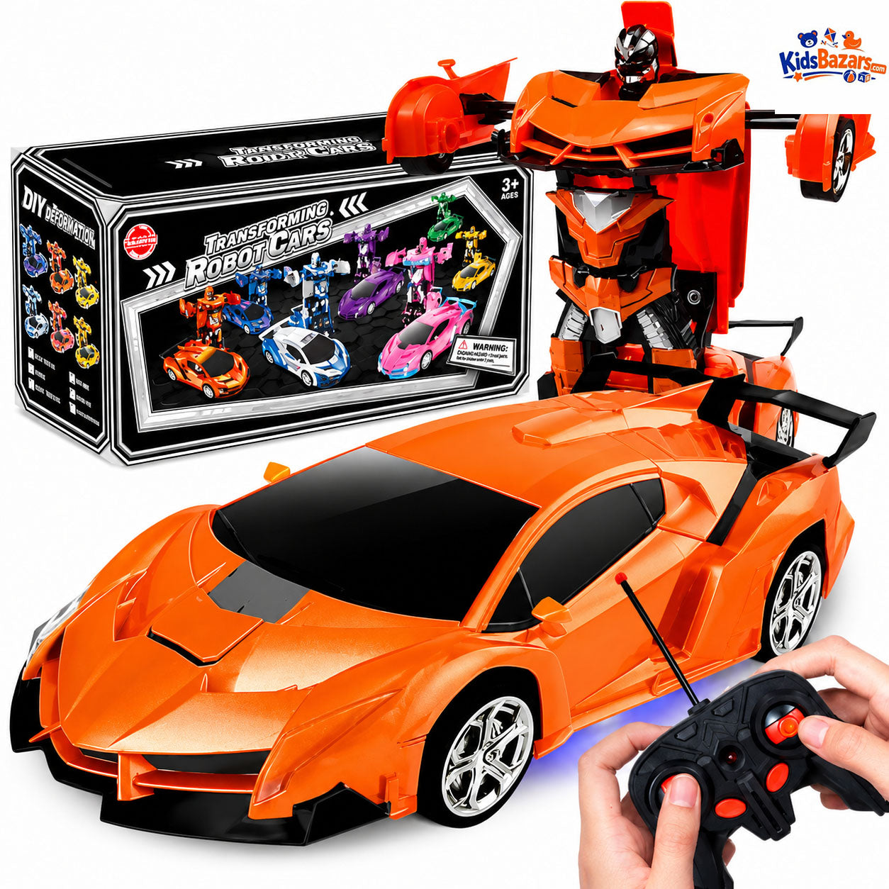 Remote Control Car Rc Transformed Robot Cars 360 Rotation Rechargeable Kids Toy Car