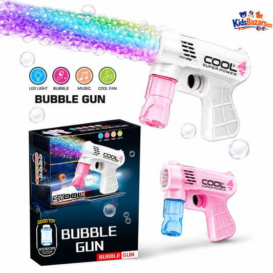 Kids 40 Holes Bubble Blaster Toy | Electric Bubble Machine with LED Lights