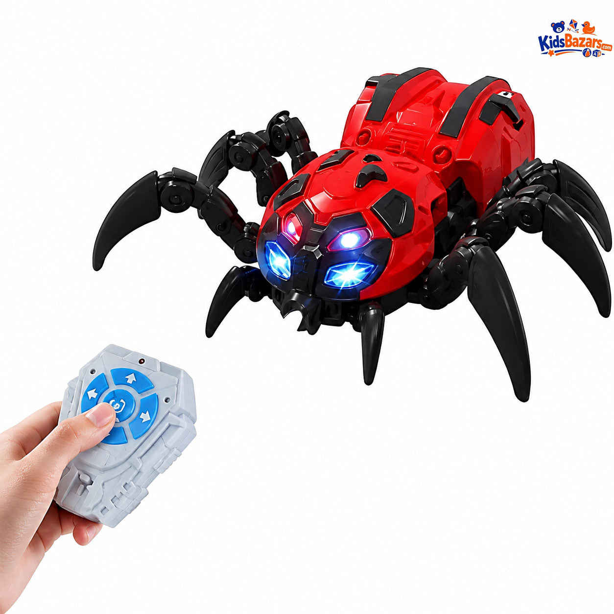 Remote Control RC Spider Toy with Mist Spray, Dancing Action, LED Lights & Music – Mechanical Crawling Spider Toy for Kids