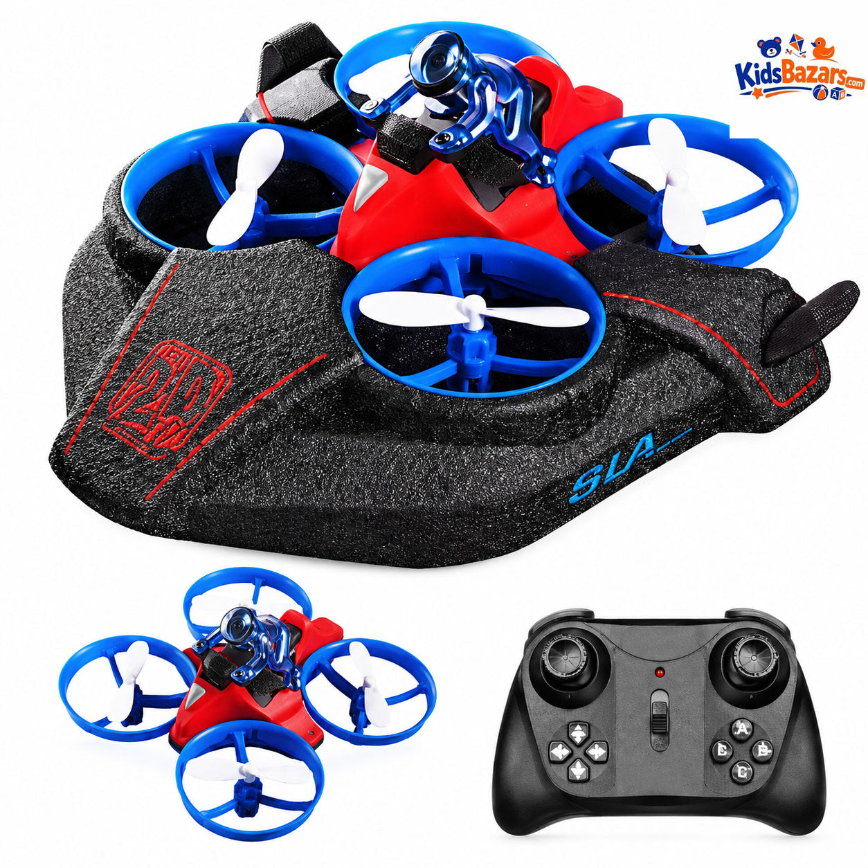 ATRC SLA Troxenie 3-in-1 RC Hovercraft Drone | Sea, Land & Air Remote Control Vehicle | Rechargeable Flying Toy for Kids