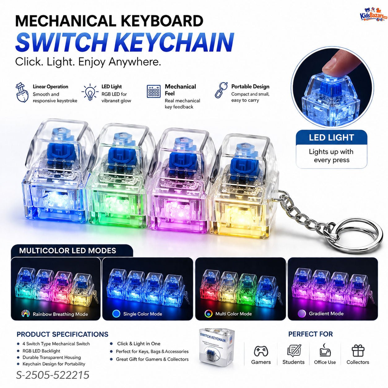4 Keys Mechanical Keyboard Crystal Clicker