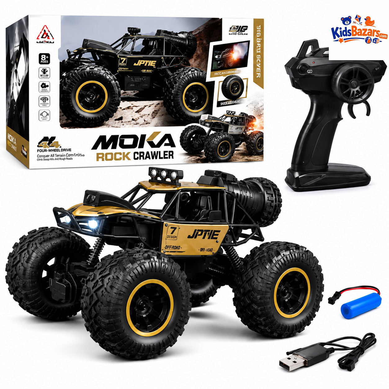 All-Terrain RC Rock Crawler 4x4 – Remote Control Off-Road Adventure Car