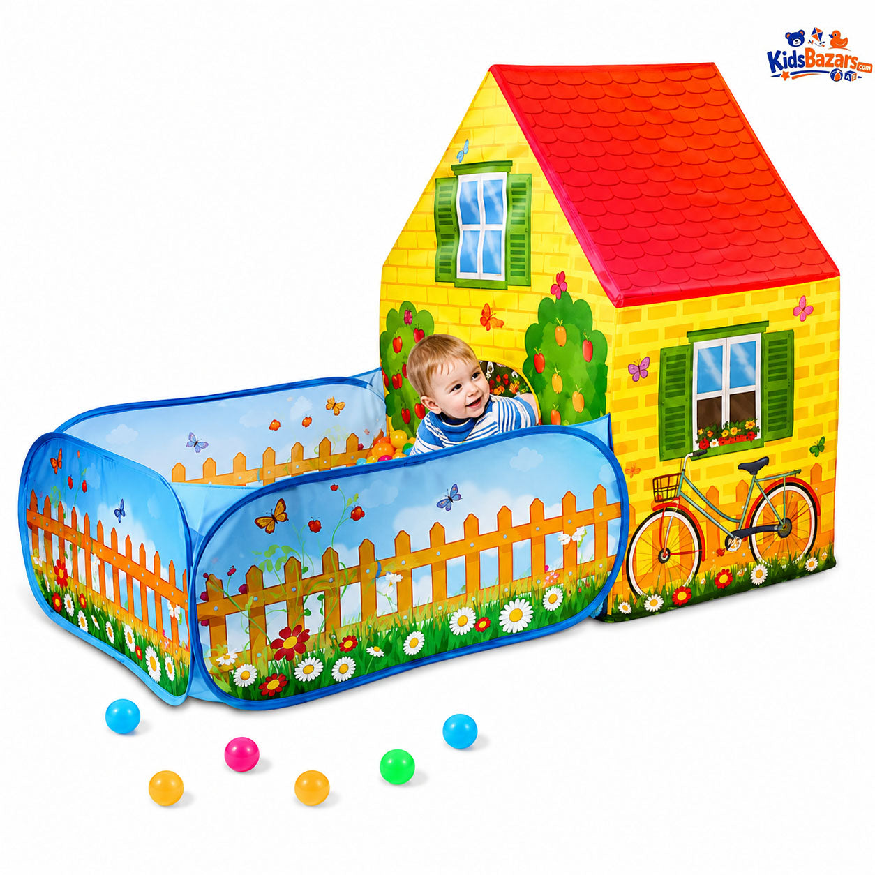 School Bus Pop Up Play Tent for Kids – Foldable Indoor Outdoor Playhouse, Easy Setup Kids Tent, Portable Toy Tent for Boys Girls, Fun Pretend Play Tent House, Lightweight Children Play Tent, Birthday Gift for Kids