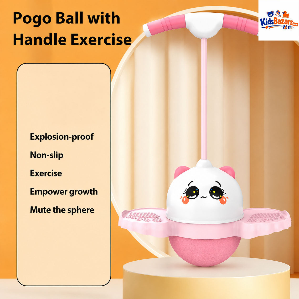 Pogo Ball with Handle Exercise, Happy Growing Taller