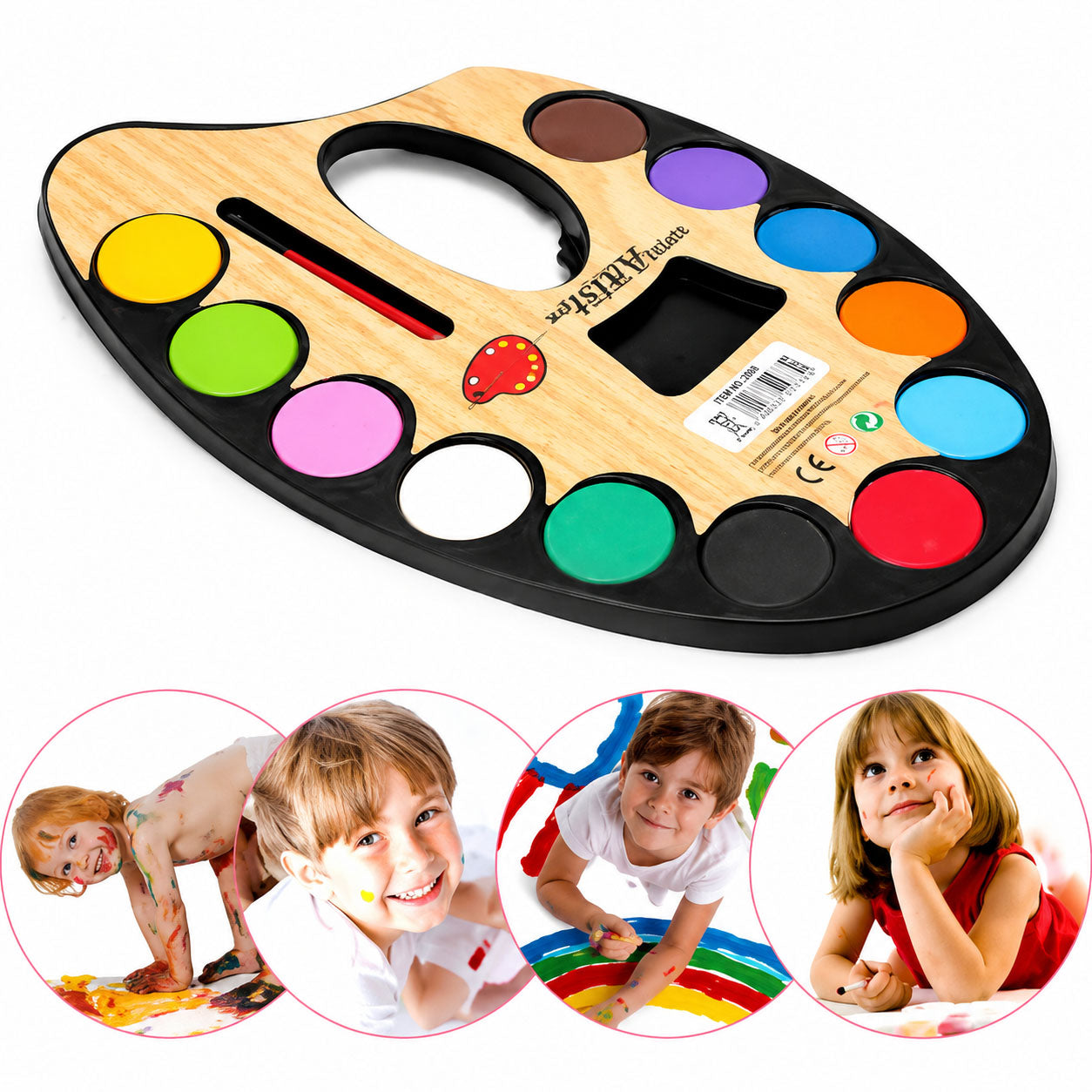 12-Color Watercolor Paint Set for Kids & Artists – Easy Blend & Bright Colors