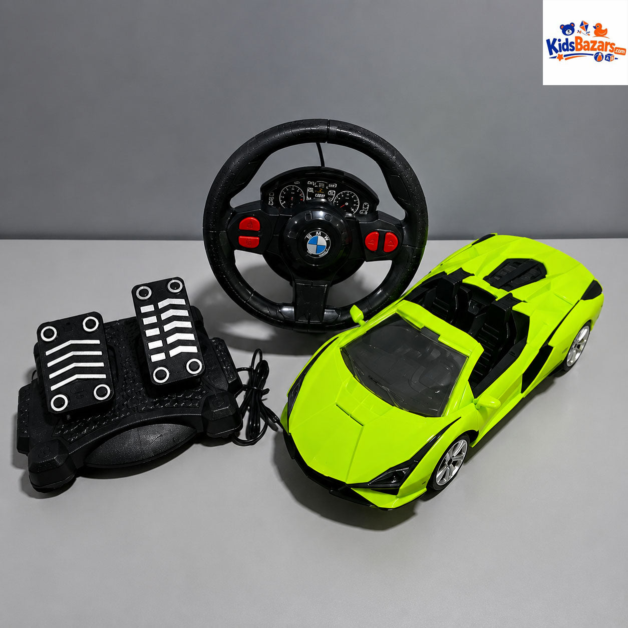 Rechargeable Remote Control Car With Steering wheel, Brake