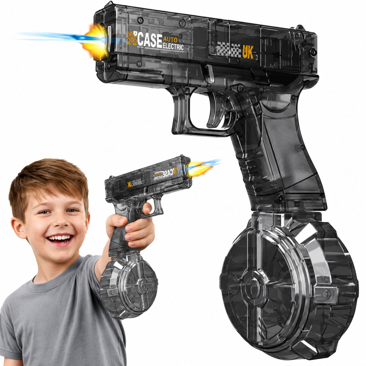 Electric Mini Water Gun with Continuous Spray & Recoil – Fun Kids Water Blaster
