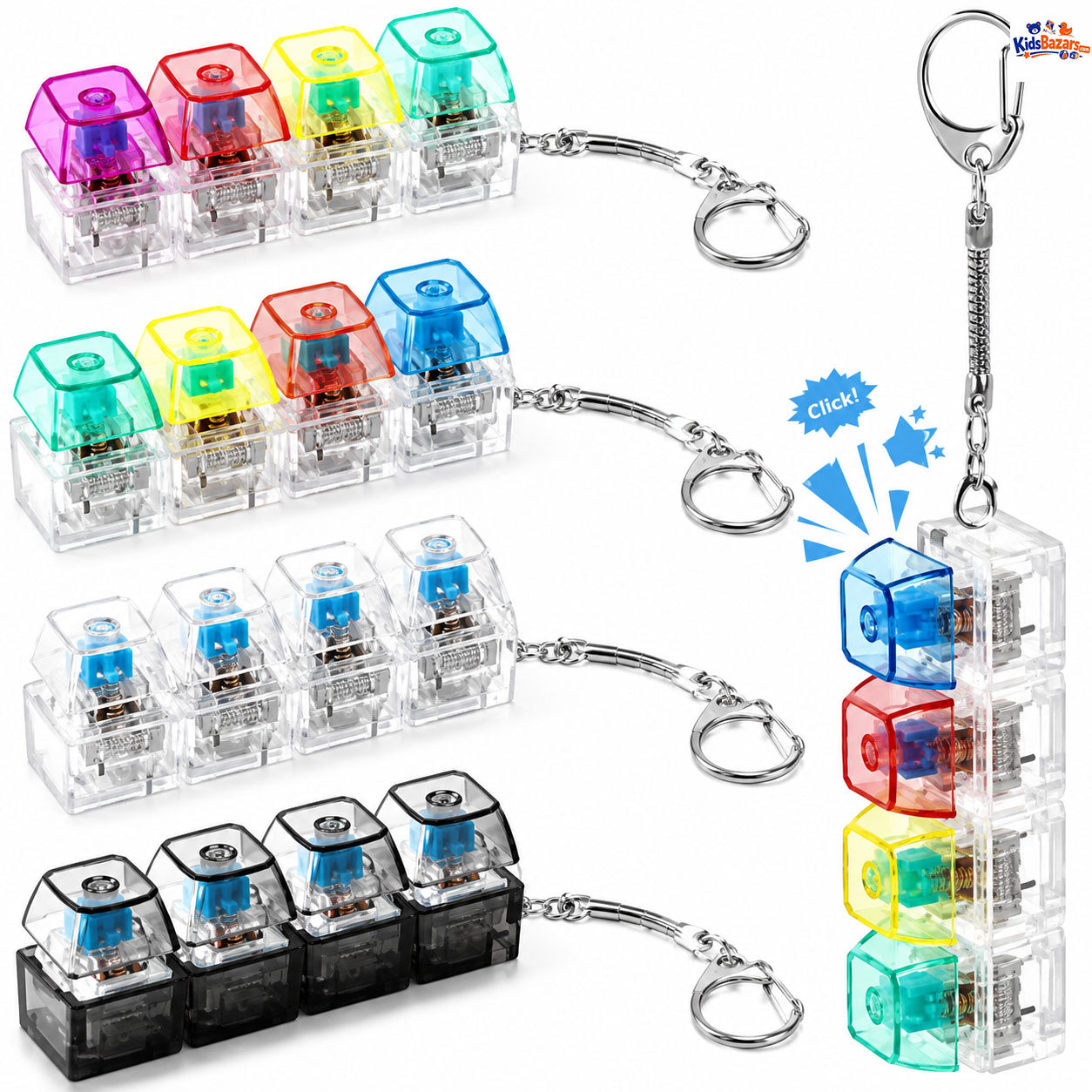4 Keys Mechanical Keyboard Crystal Clicker