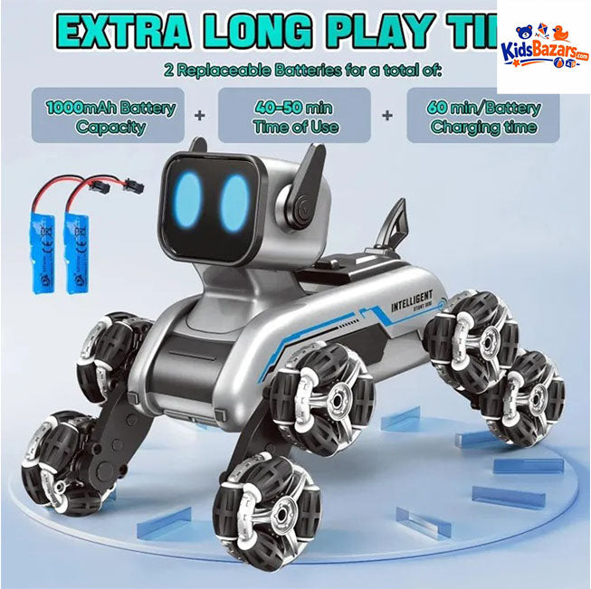 RC Stunt Robot Dog Toy – Smart Remote Control Action Toy for Kids