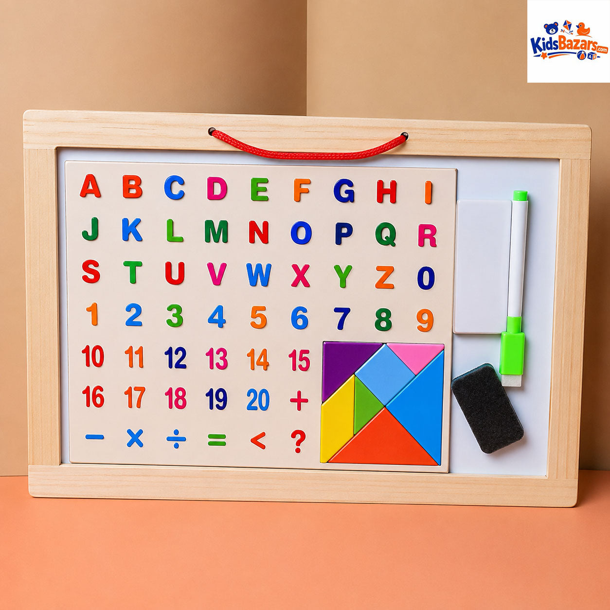 Double-Sided Small Blackboard Whiteboard Hanging Wall Magnetic Message Drawing Board Children