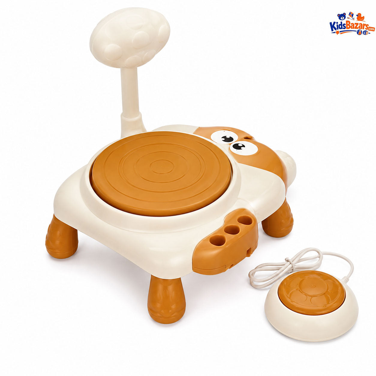 Skirfy Mini Pottery Wheel Machine Kit for Beginners Kids with Light,Electric Adjustable Speed,Clay Spinner DIY Tools for Art Craft,Toy