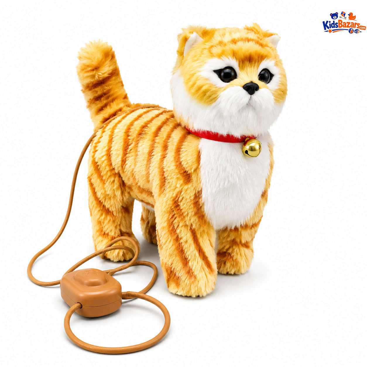 Interactive Walking Cat Toy with Sound & Tail Movement | Realistic Plush Kitten Toy for Kids