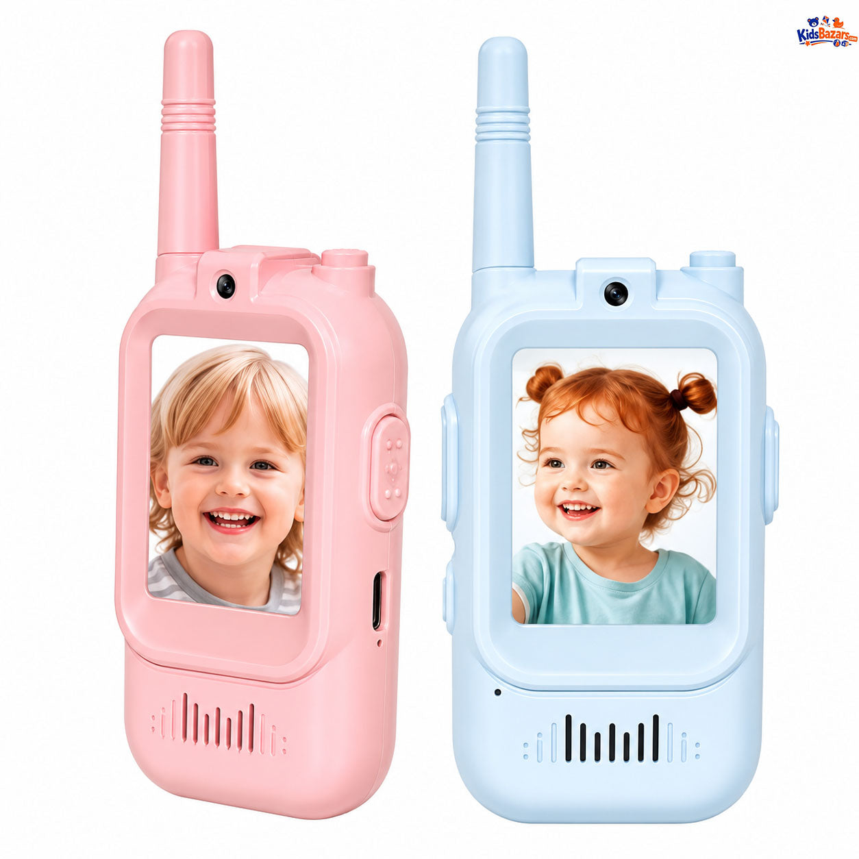 2Pcs Rechargeable Kids Video Walkie Talkie
