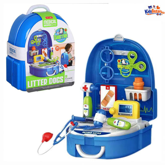 Little Doctor Medical Backpack Toy Set – 17PCS Kids Pretend Play Doctor Kit with Tools