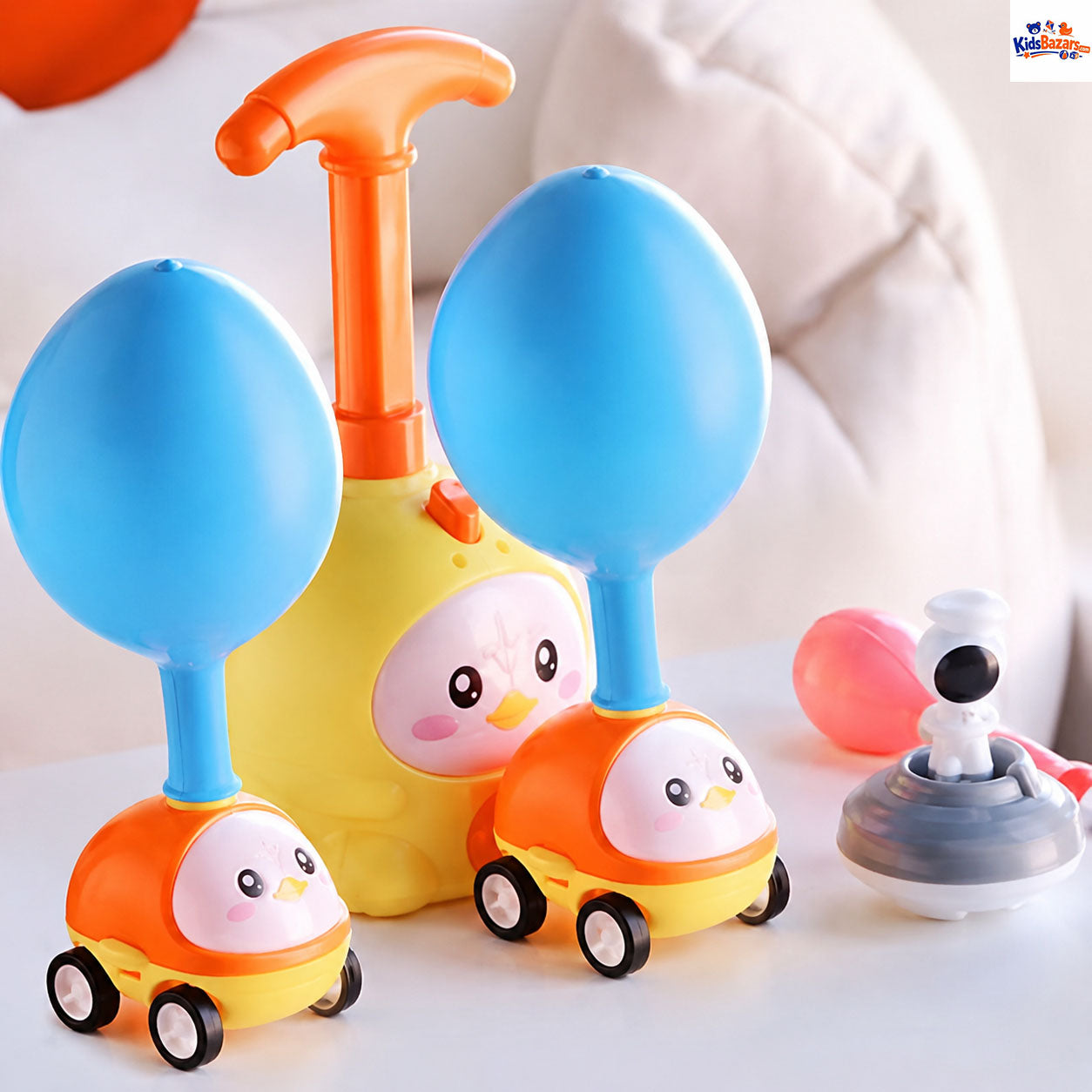 Inertia Balloon Car, with Manual Balloon Power Pump Science Toys